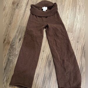 Pink Rose Brown foldover pants Bottoms xs